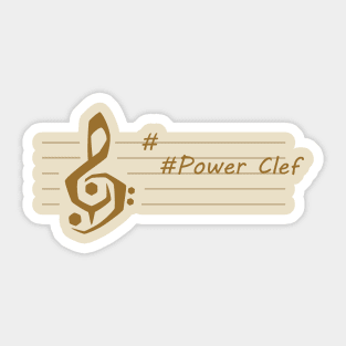 Power Clef - D Mayor Gold Sticker